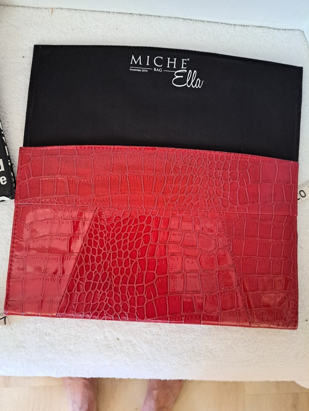 Miche Ella Red Croc-Embossed Patent Exterior For The "Classic" Bag